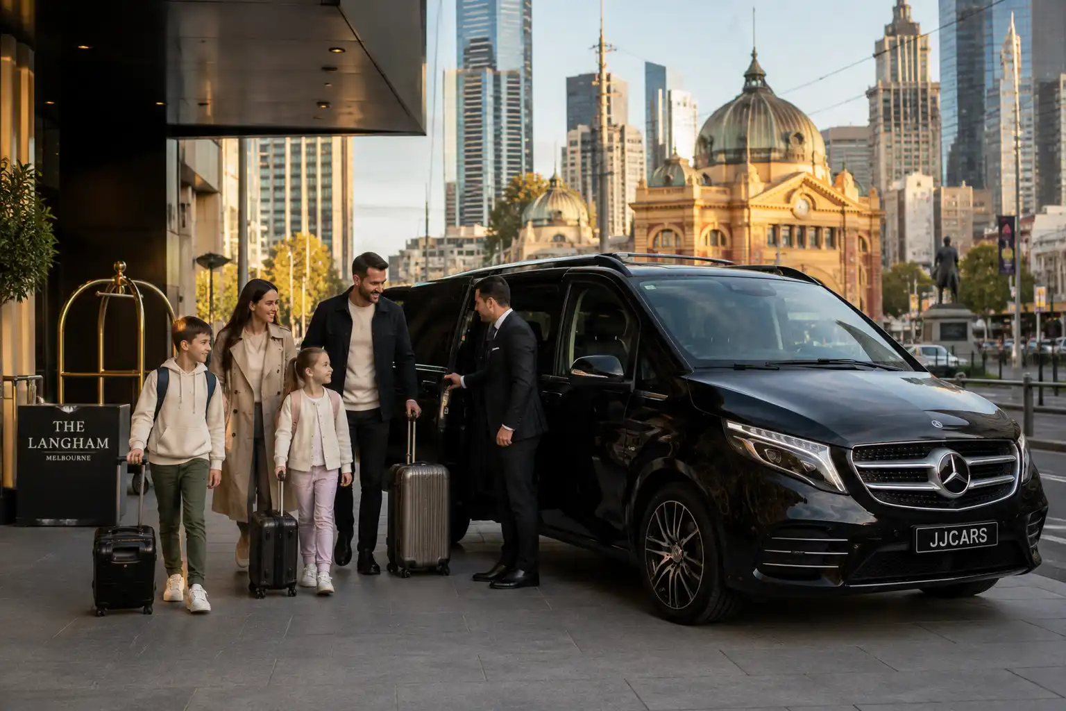 Family chauffeur vehicle in Melbourne prepared for child seat travel