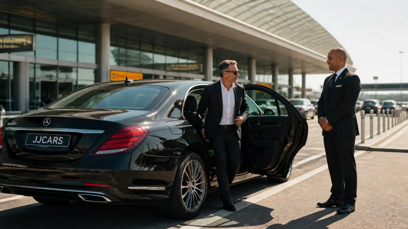 Corporate airport chauffeur transfer in Melbourne with a professional chauffeur and luxury sedan