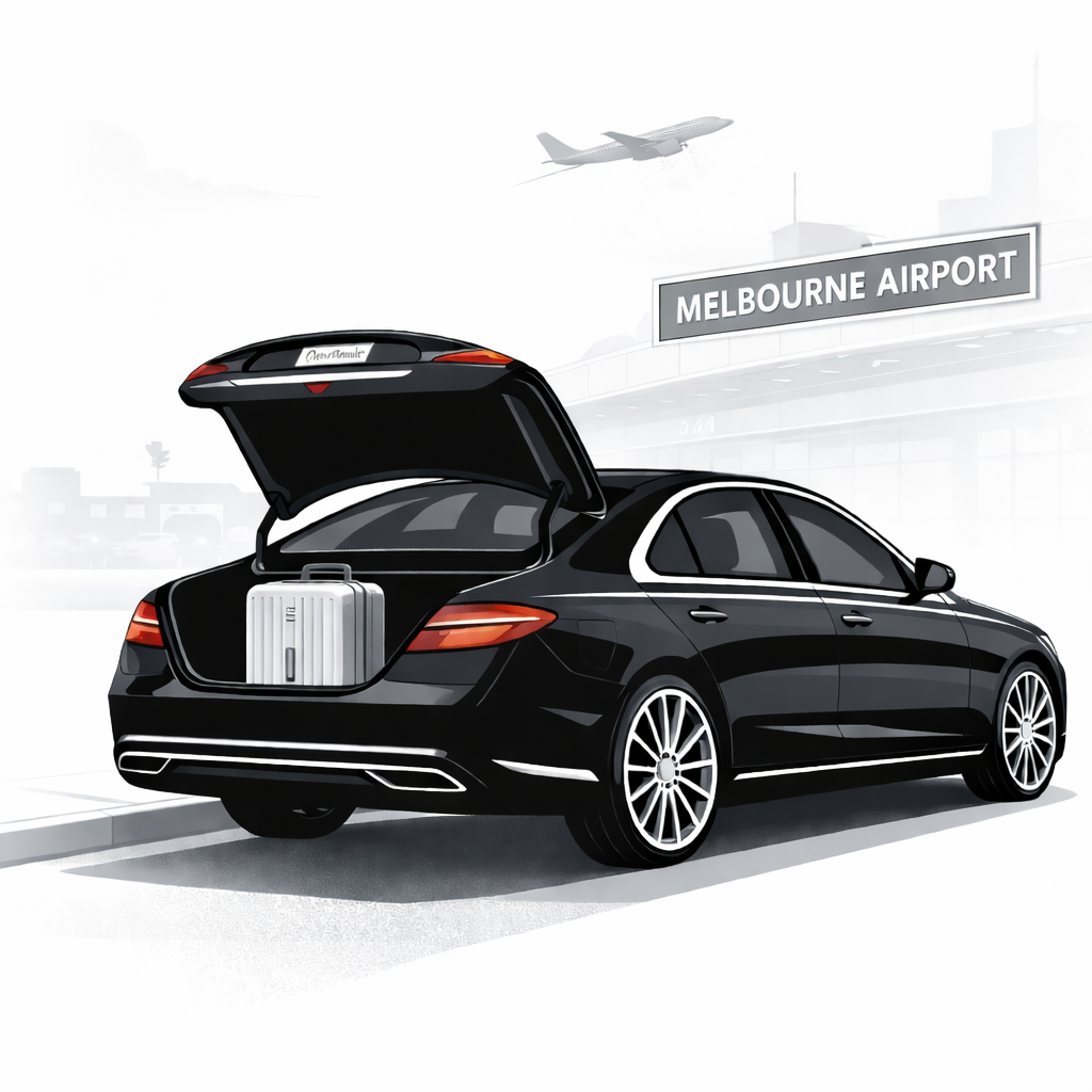 Melbourne airport chauffeur transfer luxury sedan
