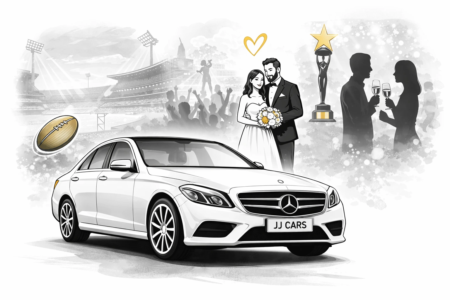 wedding chauffeur service Melbourne luxury car